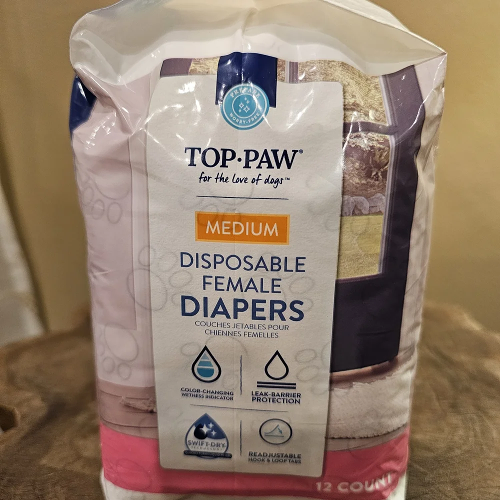 Top Paw Disposable Female Dog Diapers - Picture 5 of 7